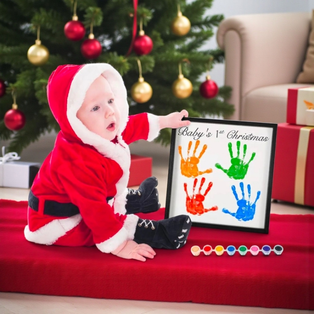 Baby's 1st Christmas Personalized Handprint Frame, New